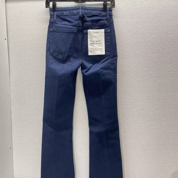 NEW FRAME Womens Le Crop Mini Boot Jeans Size 25 x 26 Dante Blue - Picture 7 of 11